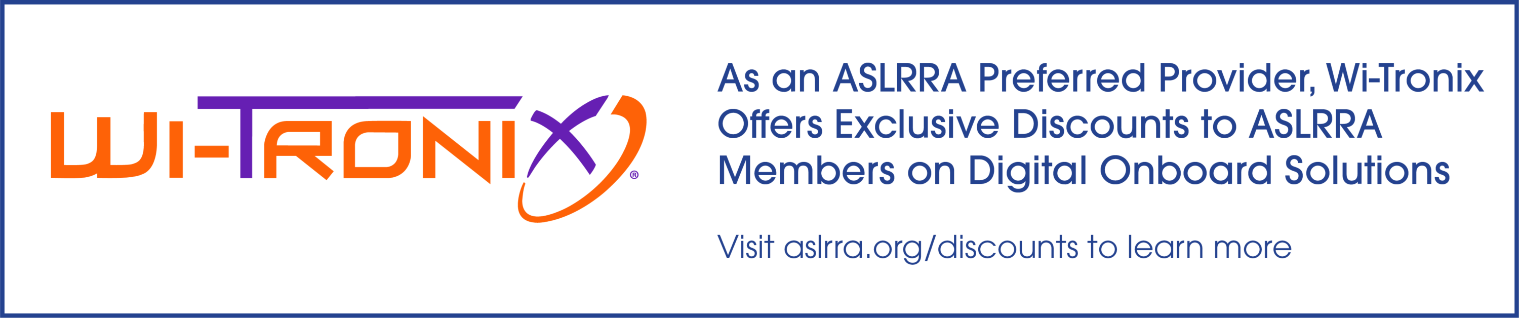 ASLRRA Wi-Tronix MDP